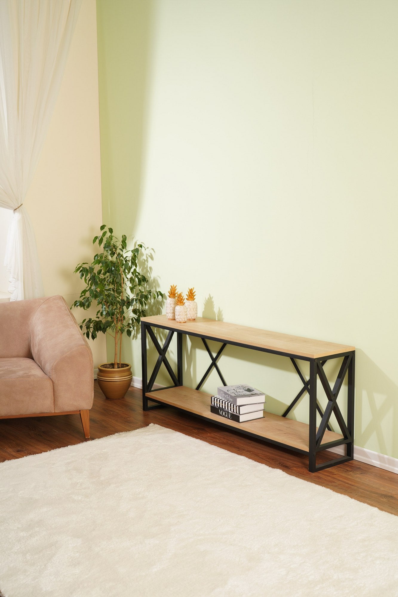 Modern Design Console and TV Unit Walnut (BAROK Color)