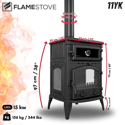 Sirius Maxi Wood Stove With Oven