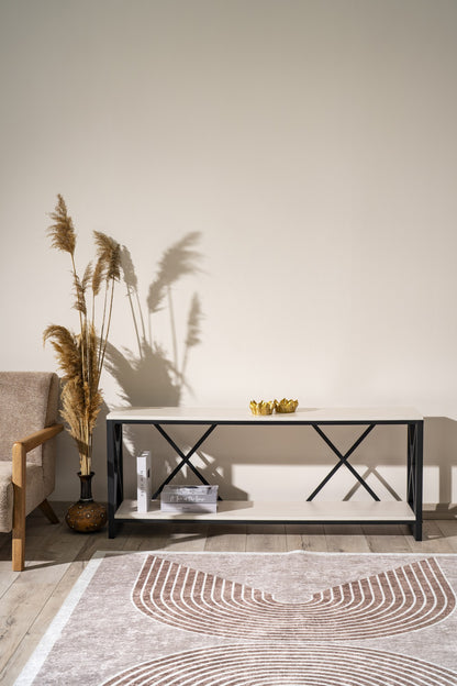 Wooden TV Unit & Console (White)