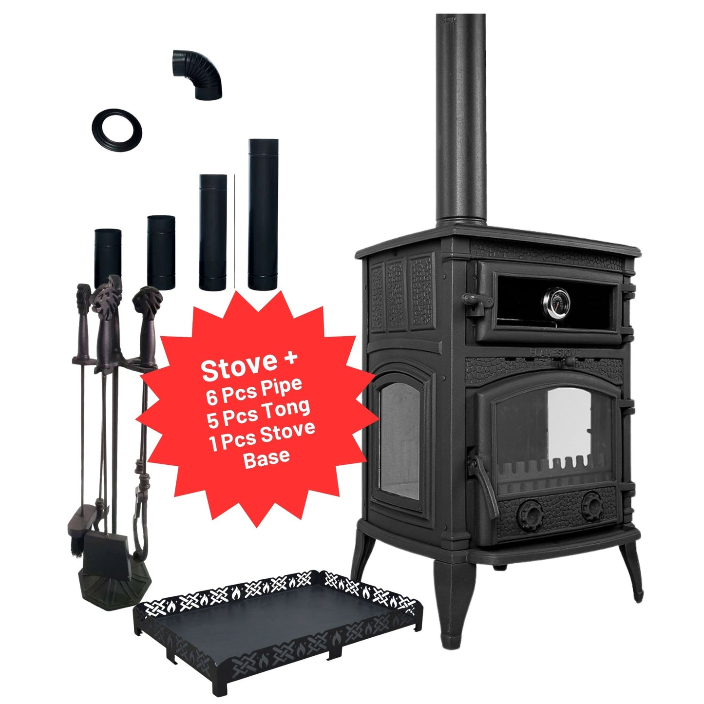 SET OF 12 Sirius Maxi Wood Stove With Oven