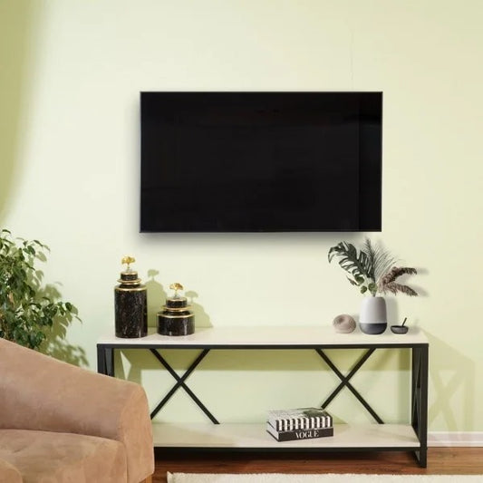 Wooden TV Unit & Console (White)