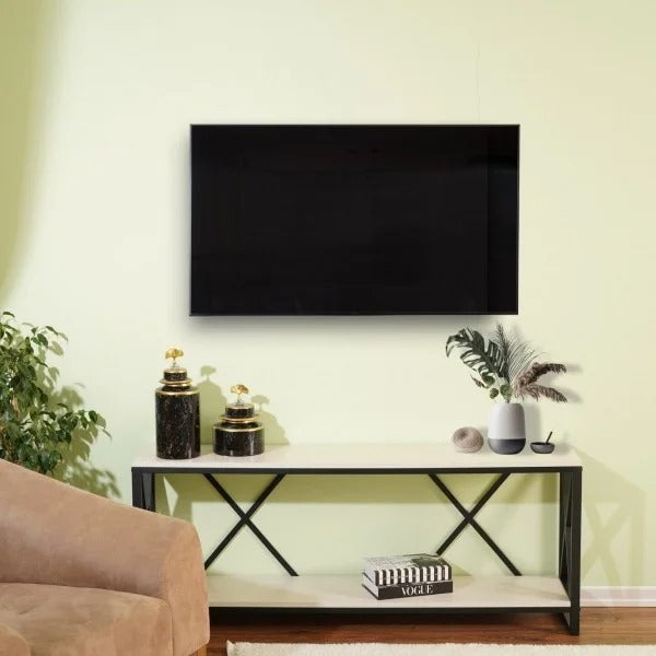 Wooden TV Unit & Console (White)